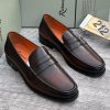 Italian Brown Leather Penny Loafers