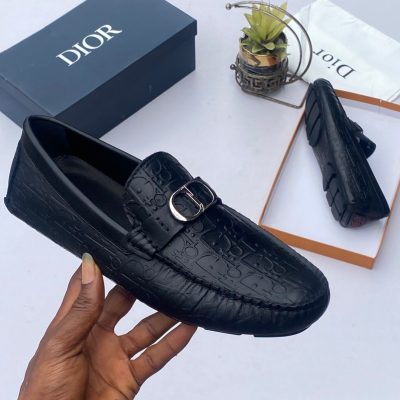 Black Dior Granville loafers