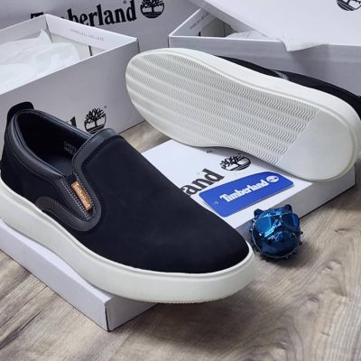 Timberland Slip On Loafers Black White