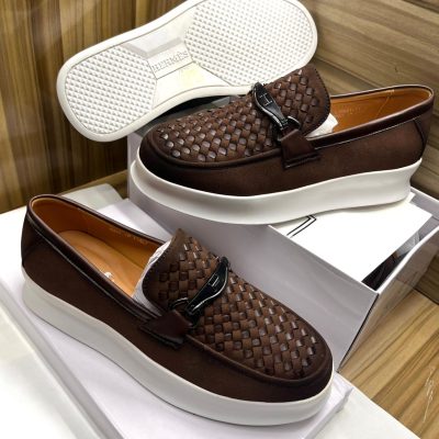 Hermès Classic Brown Black Leather Loafers