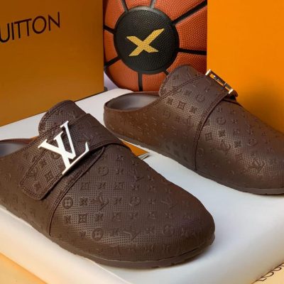 Louis Vuitton LV Cosy Flat Comfort Clogs Black Brown Slides