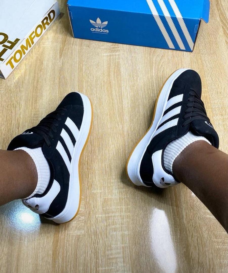 Adidas Campus 00s Sneakers Black Brown Cloud White Suede - Image 3