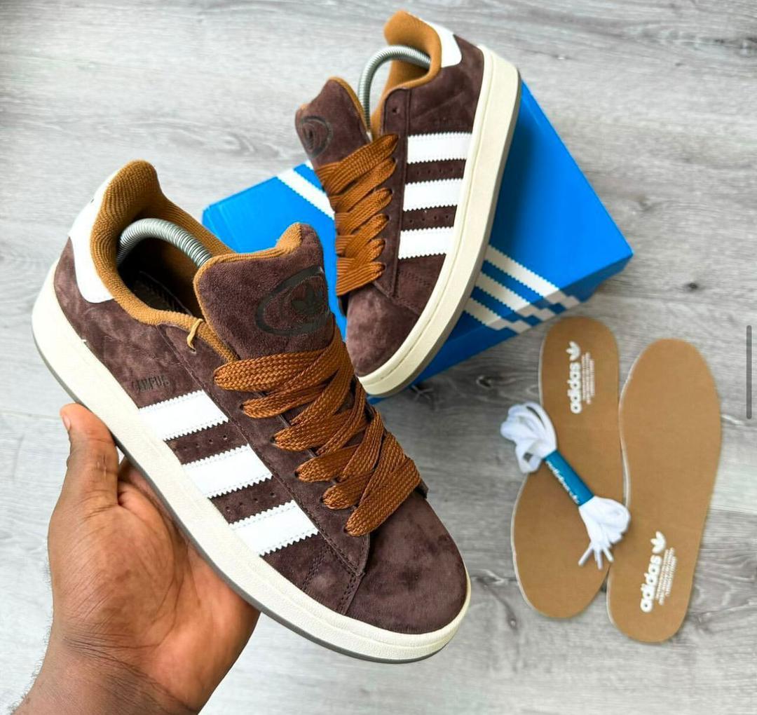 Adidas Campus 00s Sneakers Black Brown Cloud White Suede - Image 2