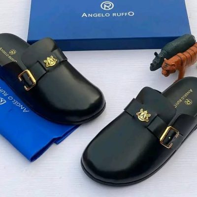 Angelo Ruffo Leather Half Shoes Black