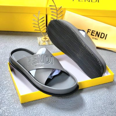 Fendi Roma Luxury Slippers Black Designer Comfort