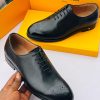 Louis Vuitton Oxford Brogue Black Perforated Toe