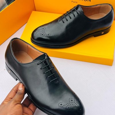 Louis Vuitton Oxford Brogue Black Perforated Toe