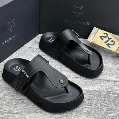 Naked Wolfe Platform Thong Sandals Maroon Chunky Sole