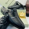 Richwanaz Italian Leather Half Shoes Black Classic Formal
