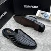 Tom Ford Woven Leather Mules Black Slip On Flat Sole