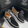 Versace Suede Pull On Loafers Classic Design Comfort