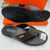 Zara Wide Strap Slippers Black Slip On Comfort