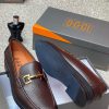 OGGI Brown Leather Loafers