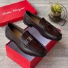 Salvatore Ferragamo Mahogany Leather Loafers