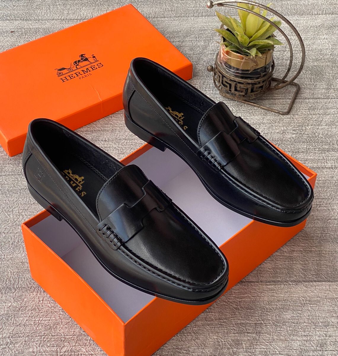 Hermès Leather Loafers