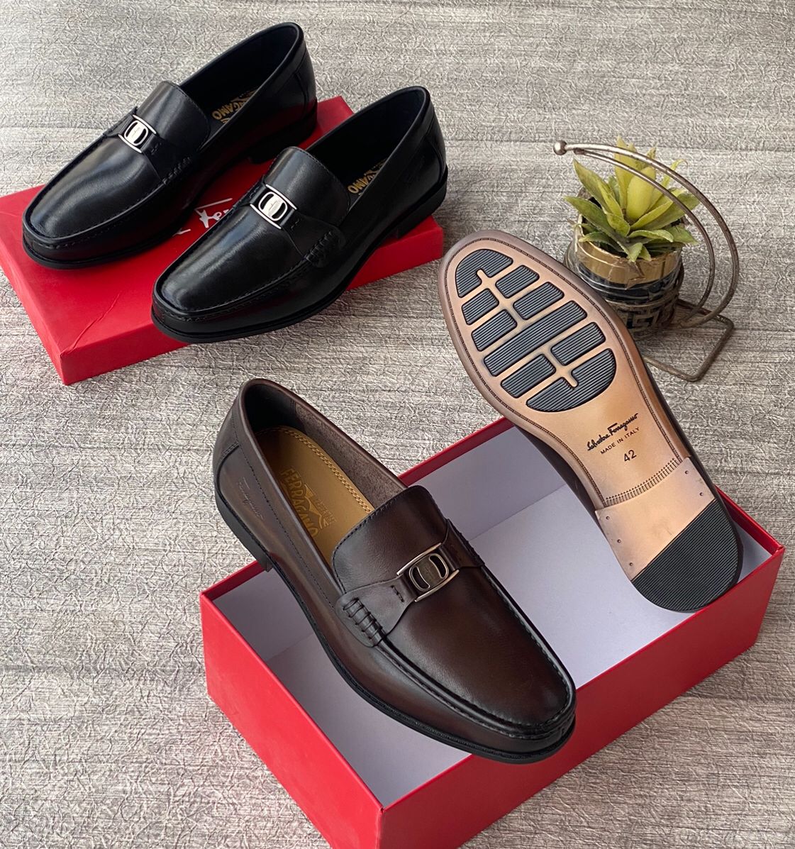 Salvatore Ferragamo Leather Loafers
