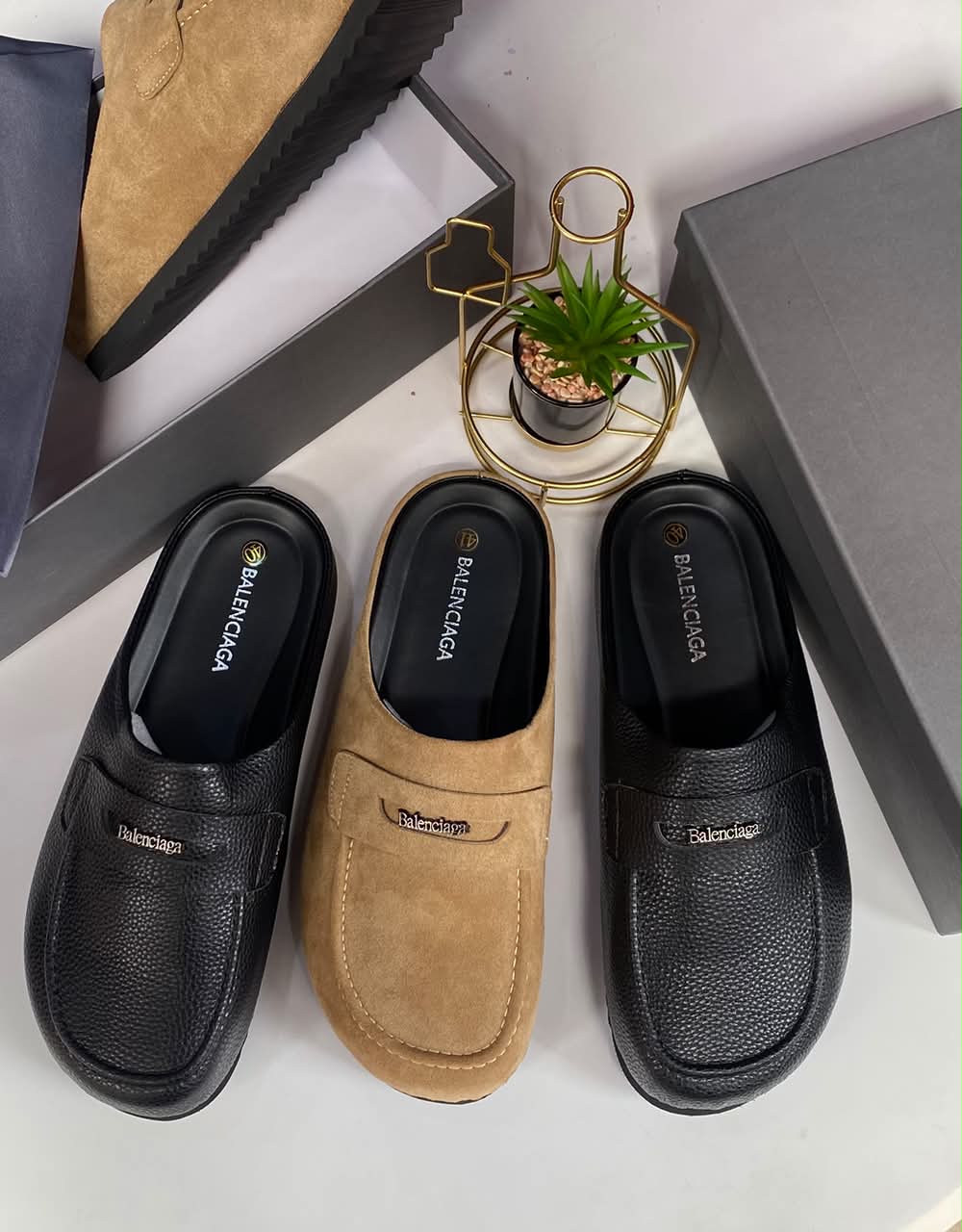 Balenciaga Suede Mule